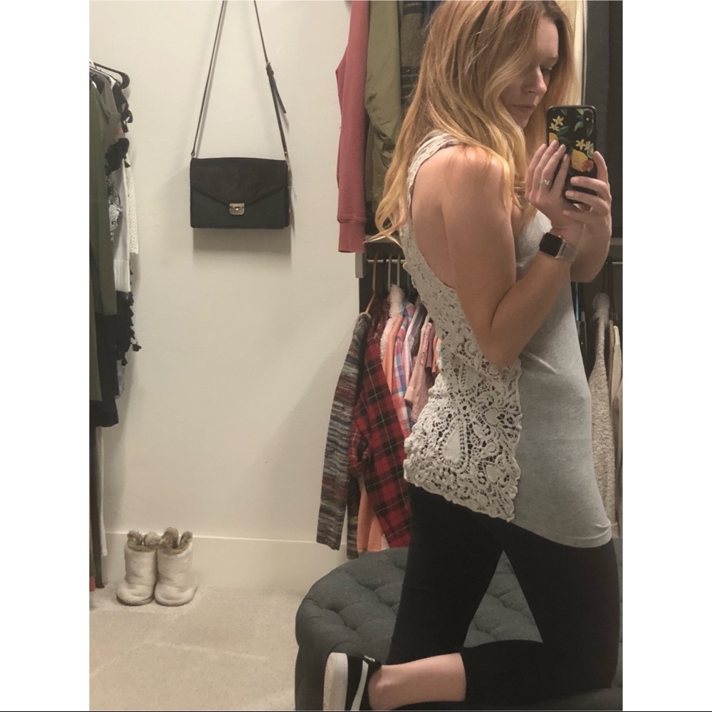 Forever 21 Crocheted Back Tank Top